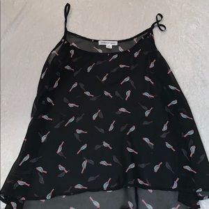 Black see-through cami